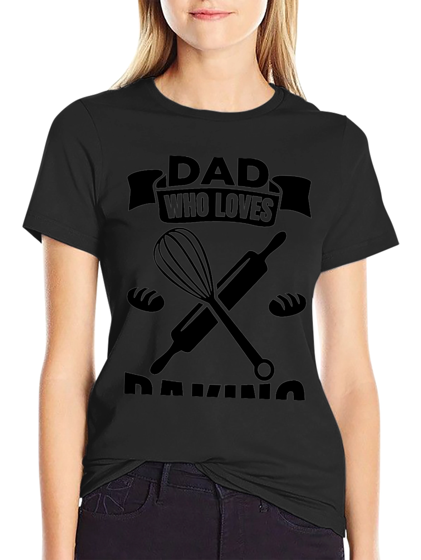 Dad Who Loves Baking Graphic Tee