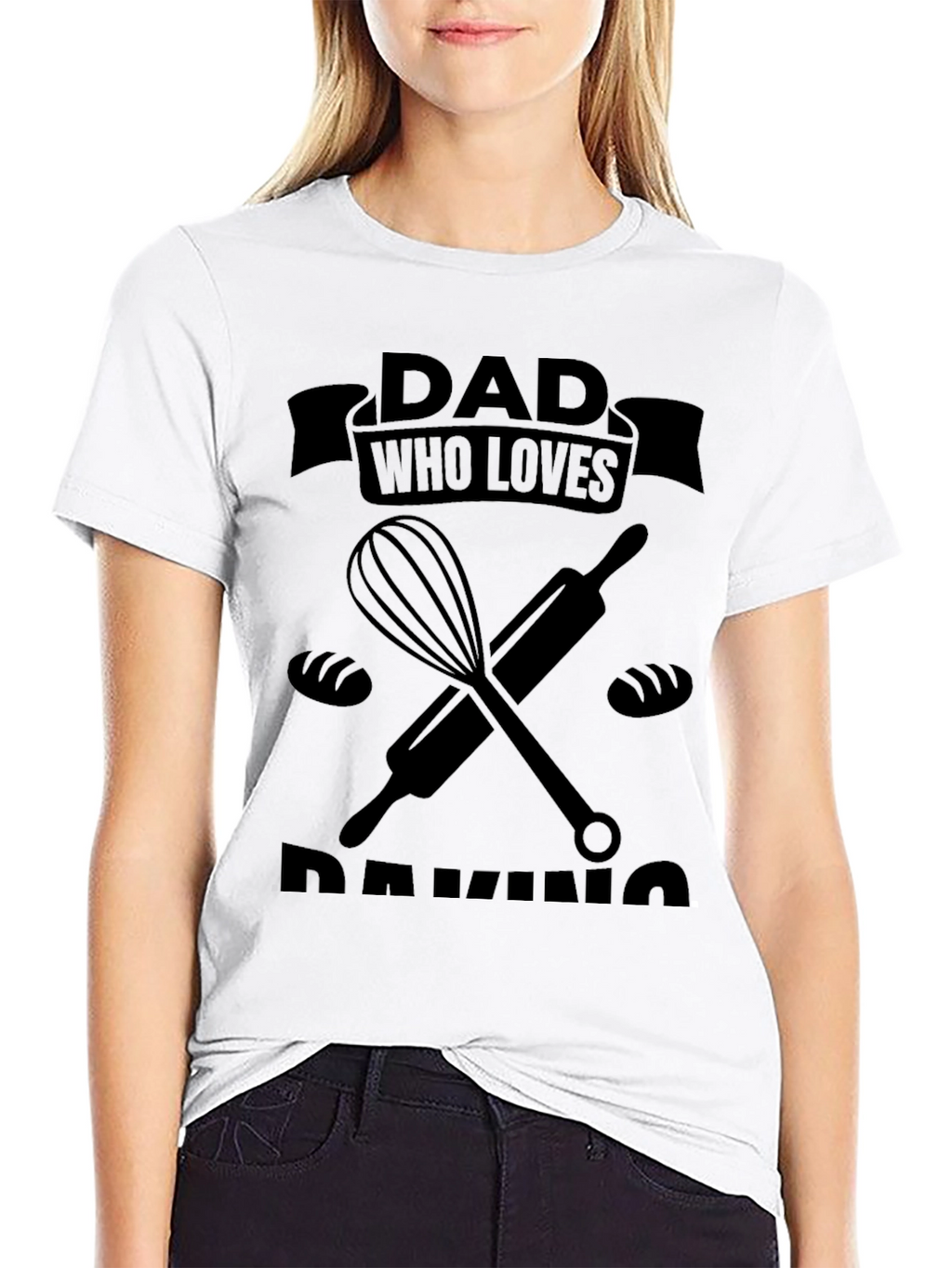 Dad Who Loves Baking Graphic Tee