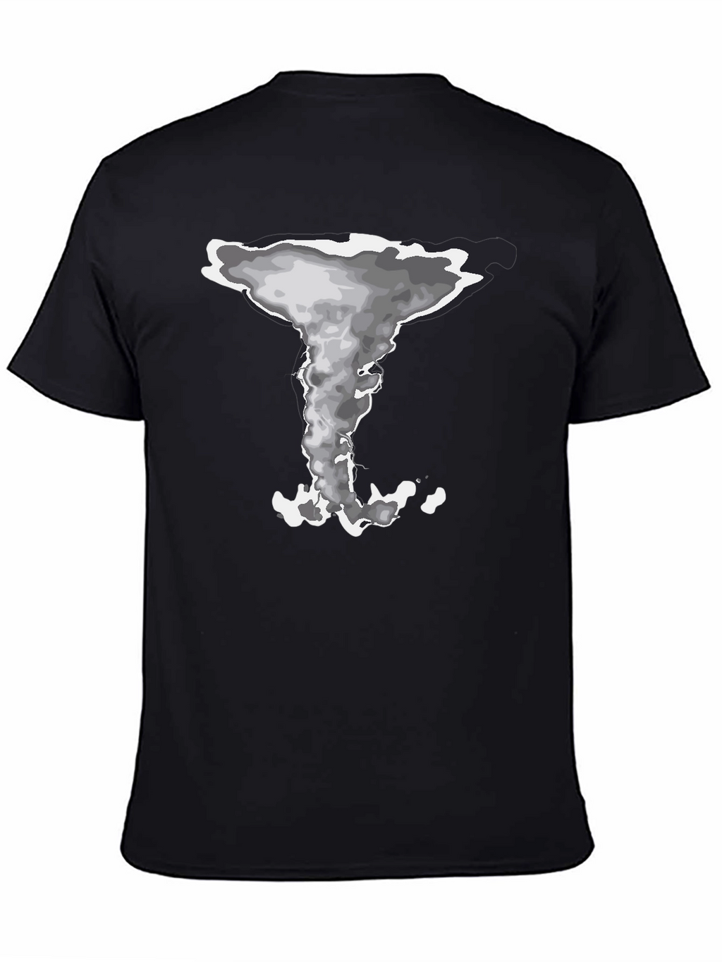 Mushroom Cloud Graphic Tee - Stylish Black Cotton T-Shirt