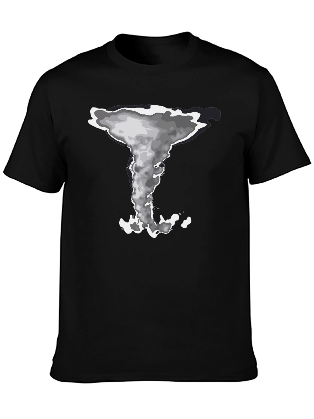 Mushroom Cloud Graphic Tee - Stylish Black Cotton T-Shirt