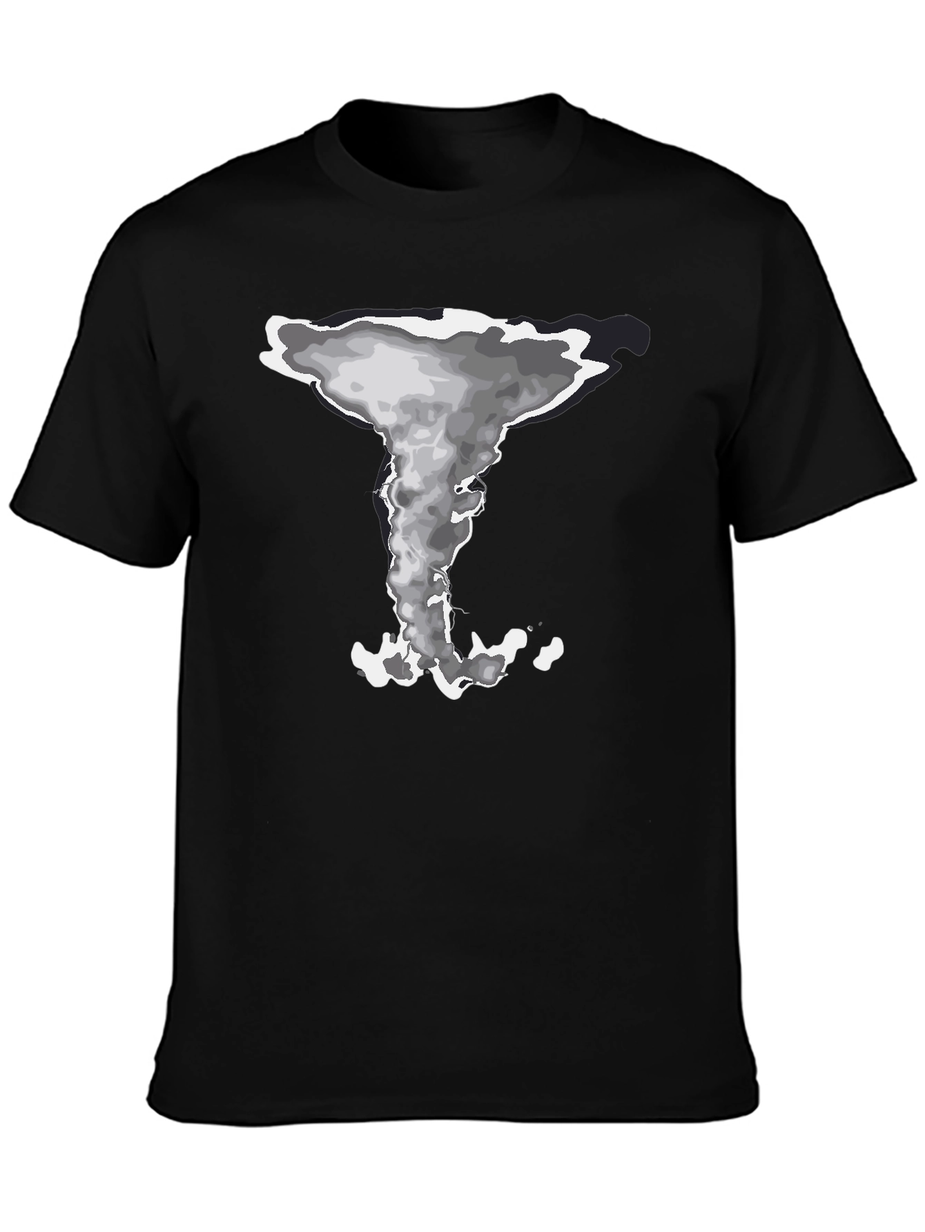 Mushroom Cloud Graphic Tee - Stylish Black Cotton T-Shirt