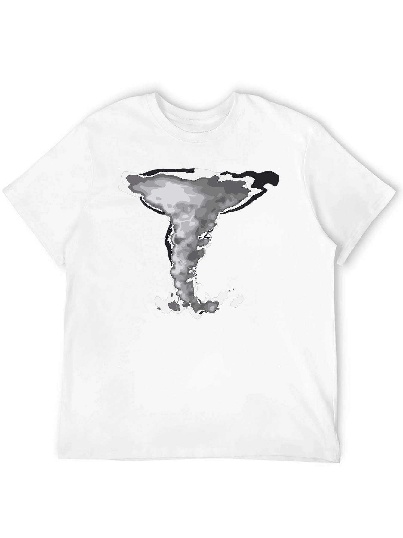 Mushroom Cloud Graphic Tee - Stylish Black Cotton T-Shirt