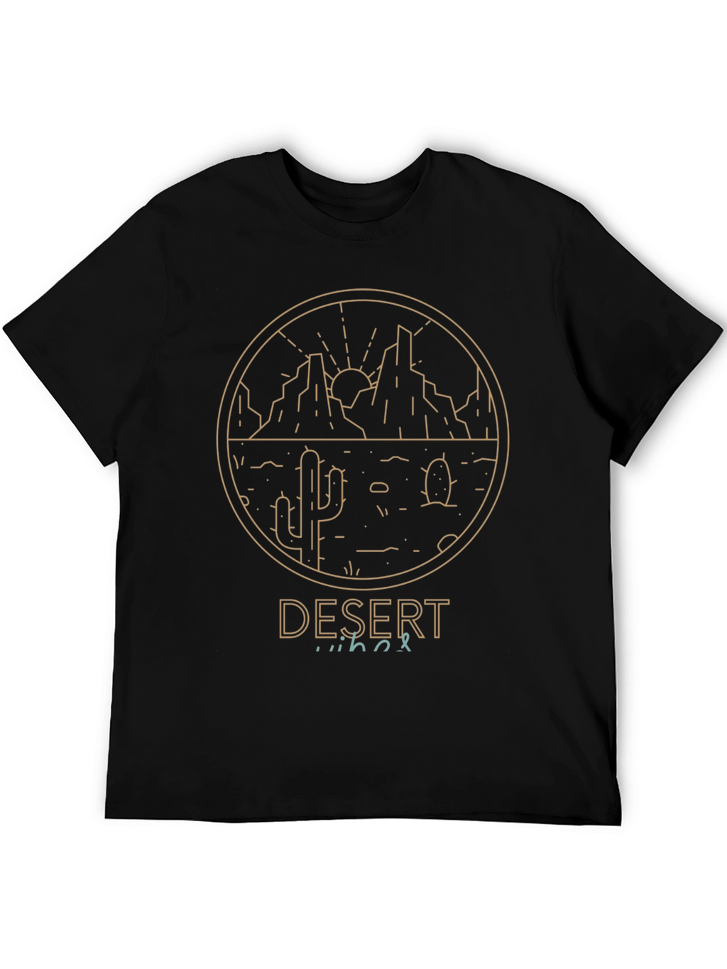 Desert Vibes Graphic Tee - Mens Black T-Shirt