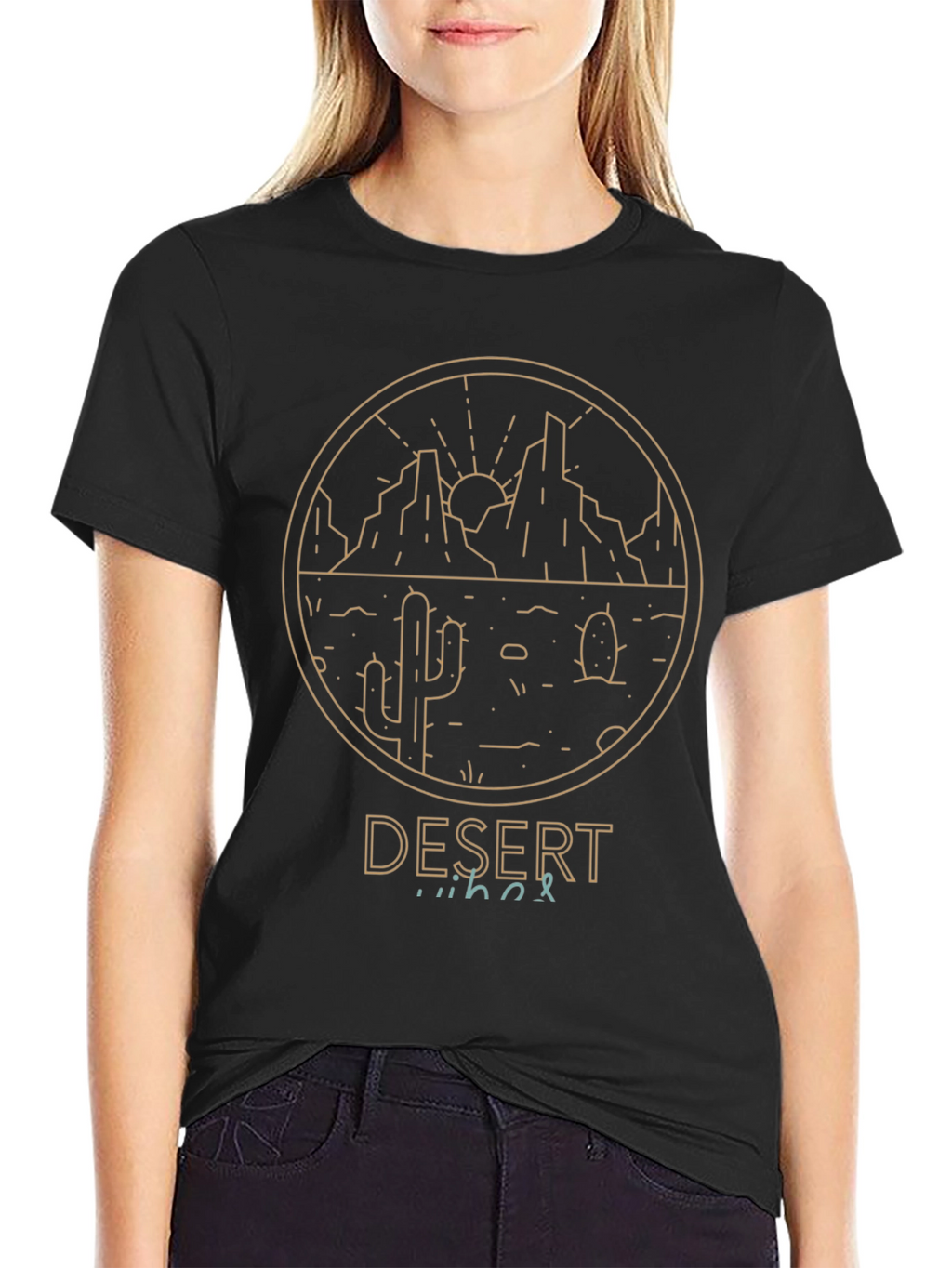 Desert Vibes Graphic Tee - Mens Black T-Shirt