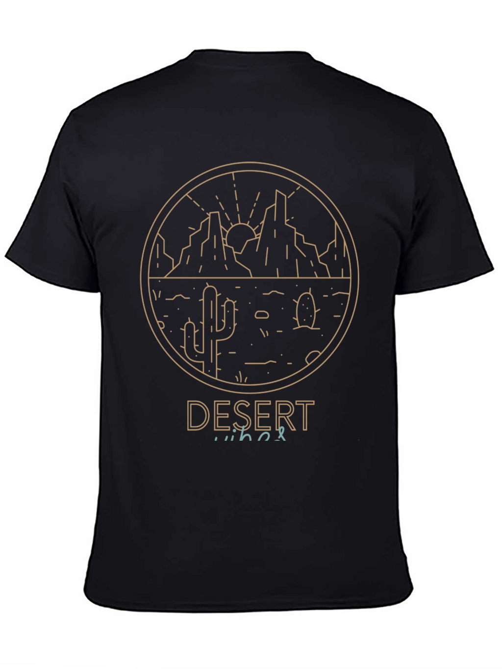 Desert Vibes Graphic Tee - Mens Black T-Shirt