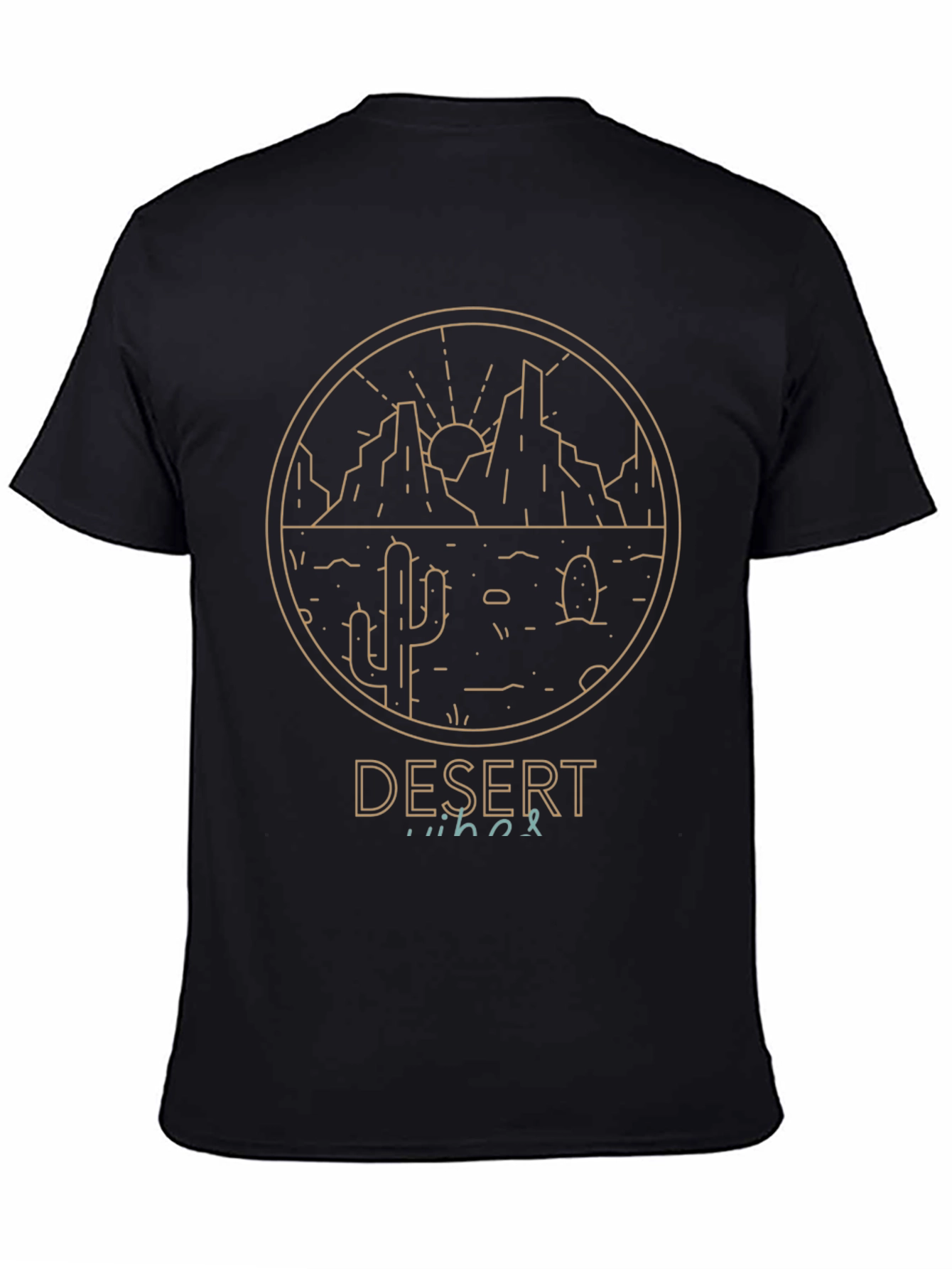 Desert Vibes Graphic Tee - Mens Black T-Shirt