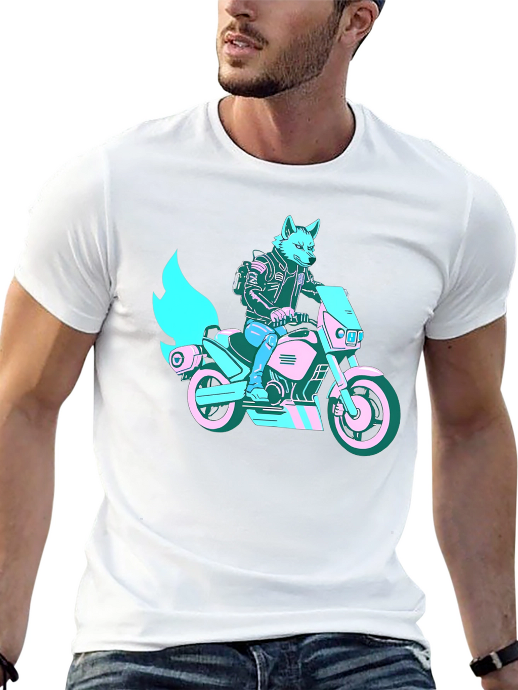 Motorcycle Fox T-Shirt - Stylish Graphic Tee