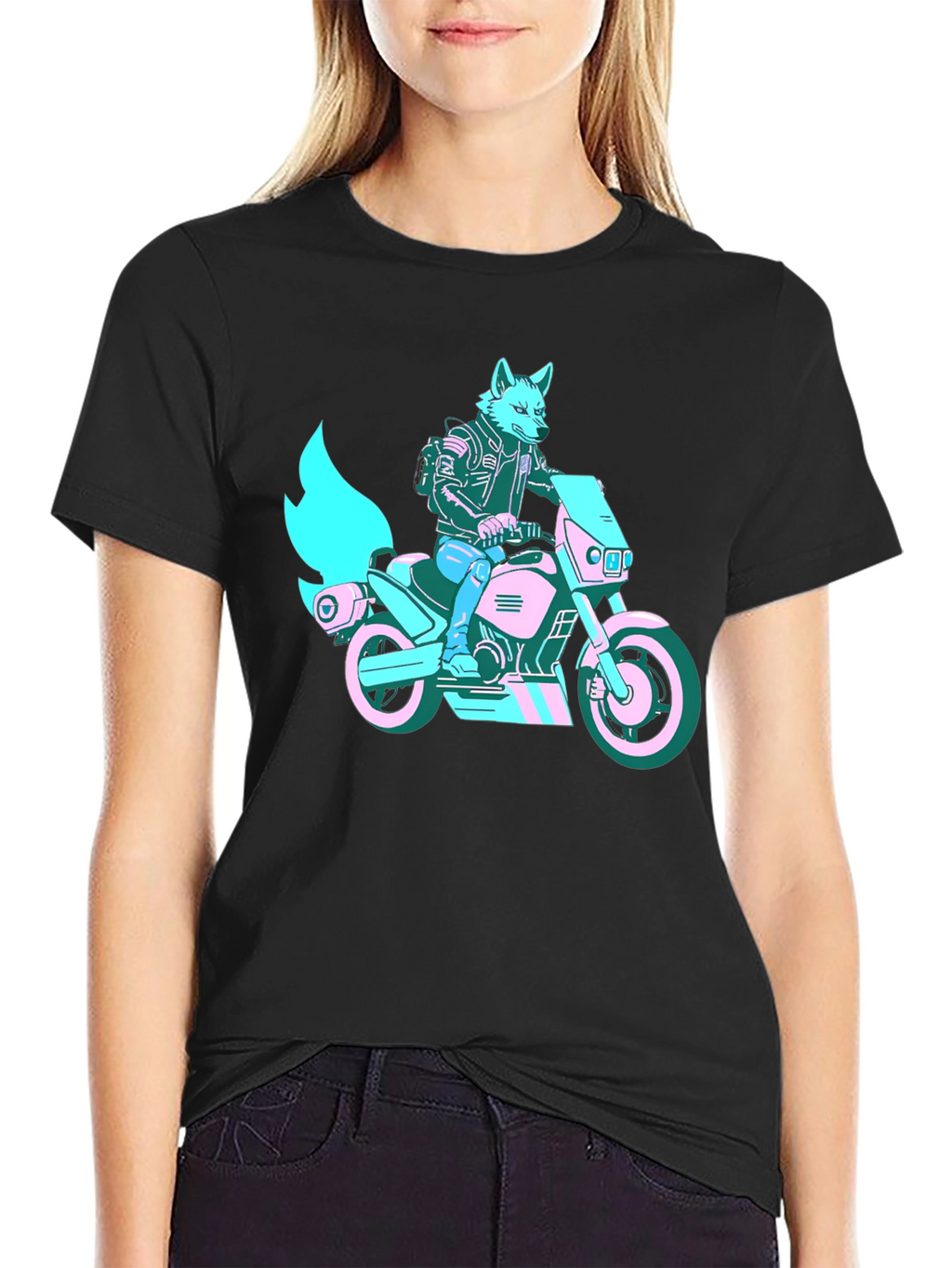 Motorcycle Fox T-Shirt - Stylish Graphic Tee