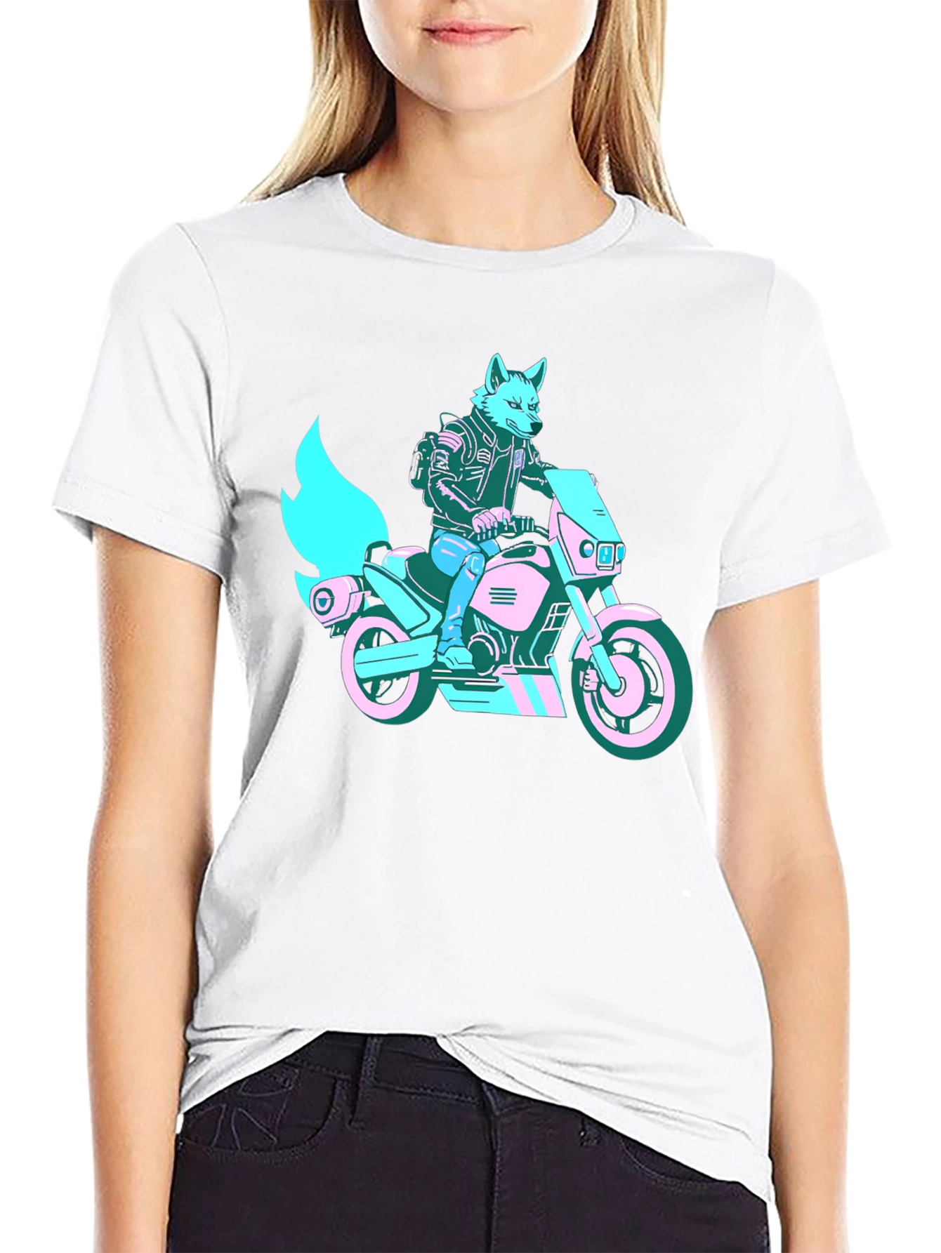 Motorcycle Fox T-Shirt - Stylish Graphic Tee