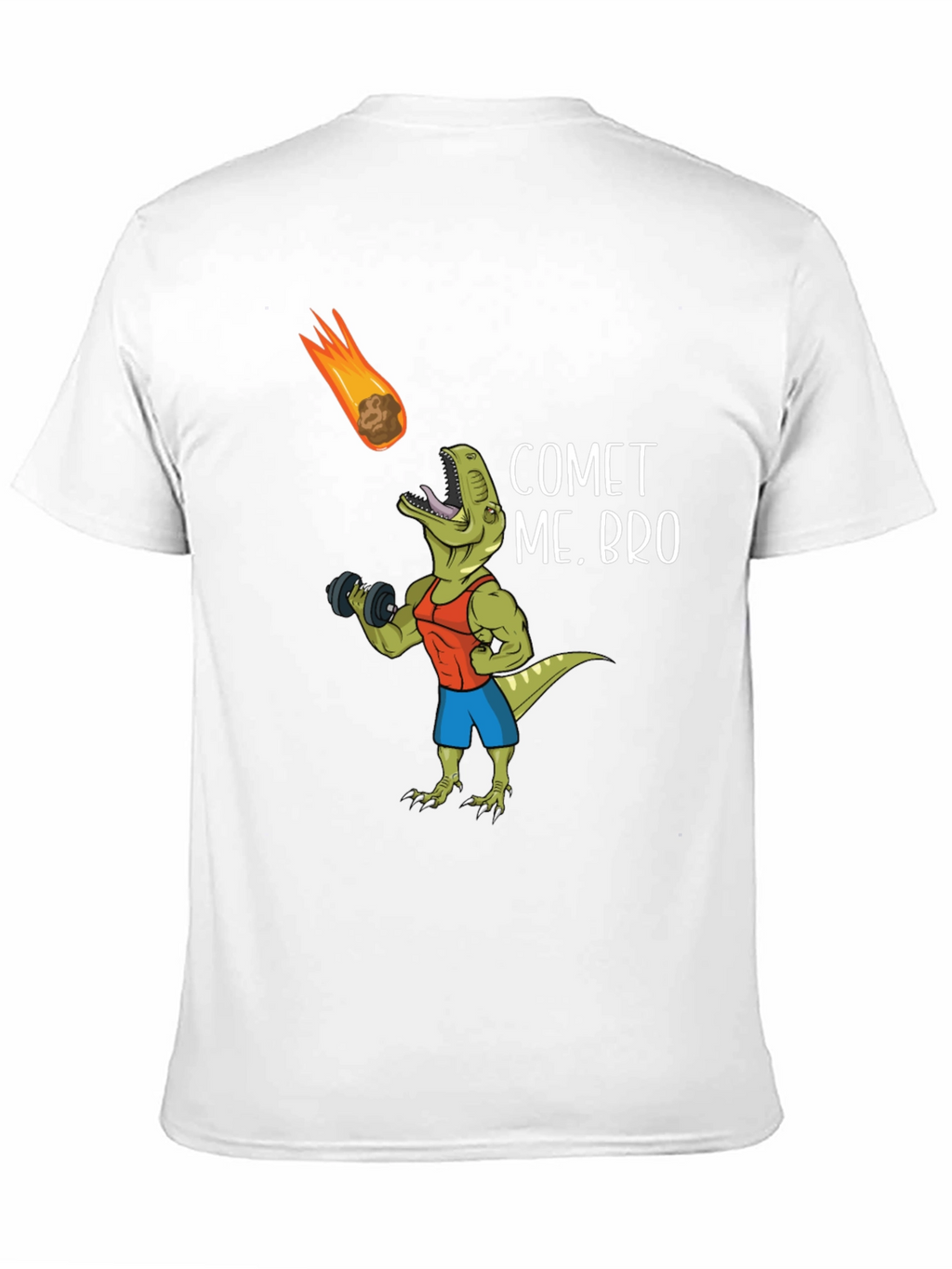 Comet Me Bro T-Shirt Dinosaur Gym Humor Tee