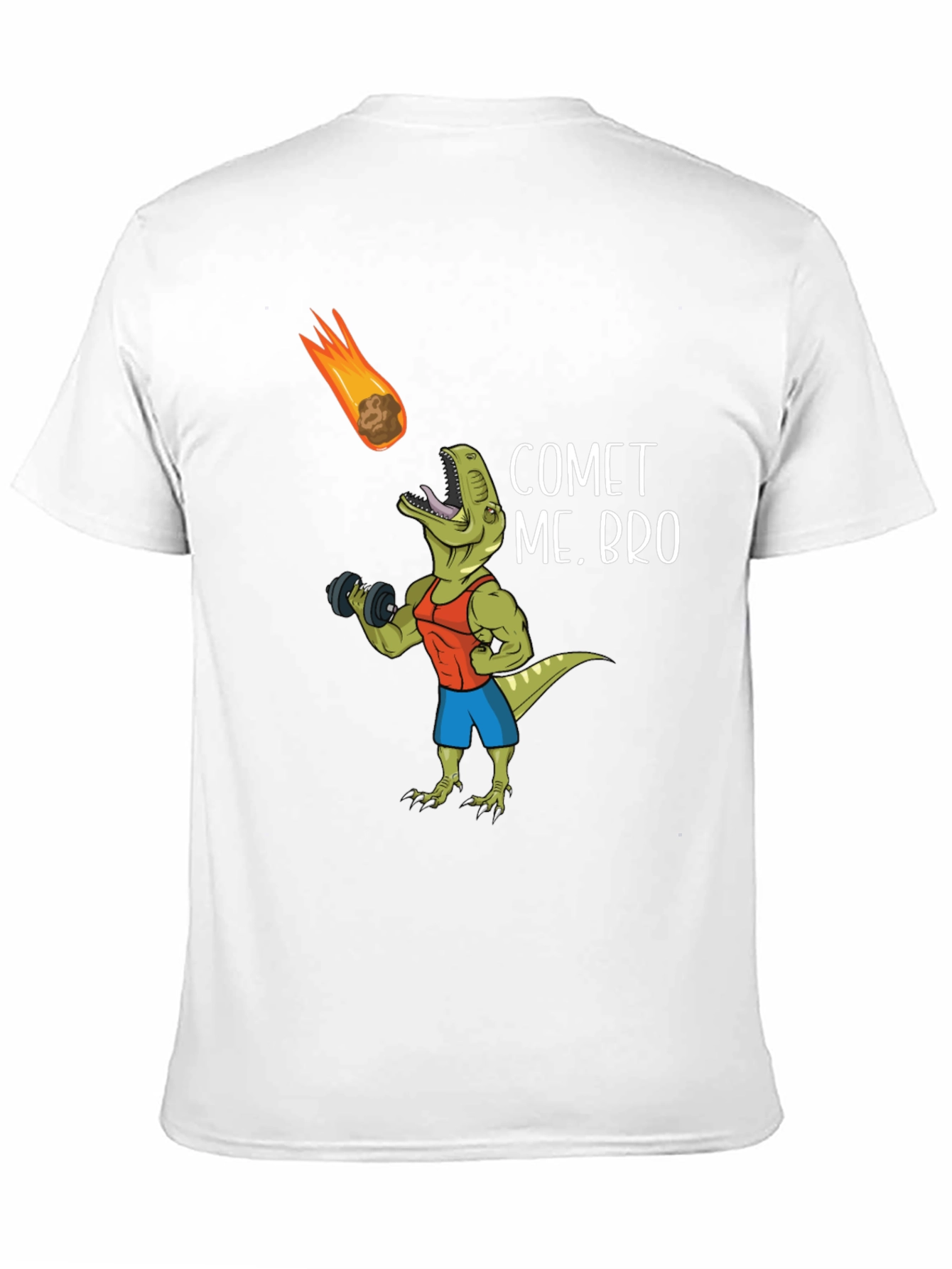 Comet Me Bro T-Shirt Dinosaur Gym Humor Tee