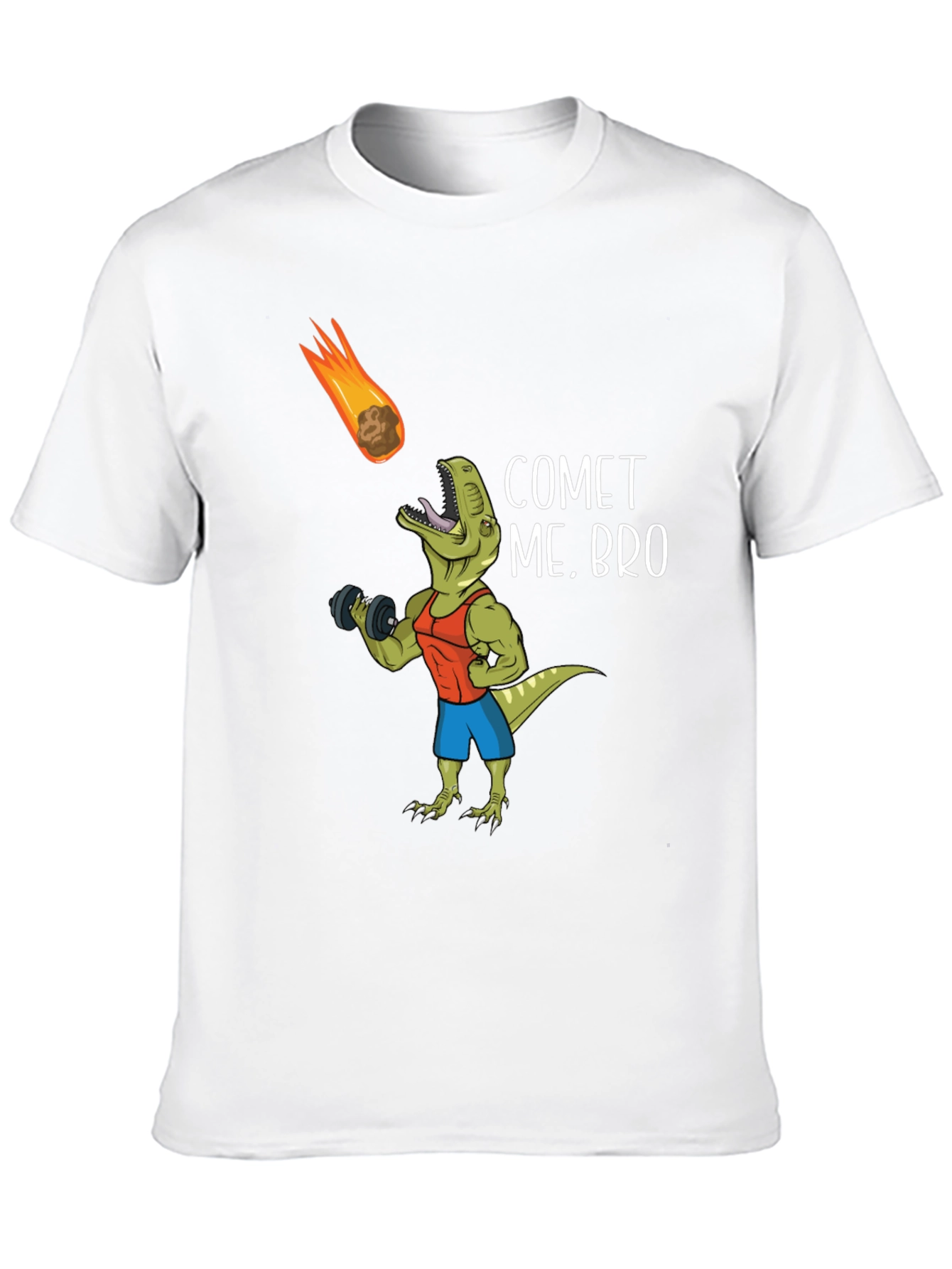 Comet Me Bro T-Shirt Dinosaur Gym Humor Tee