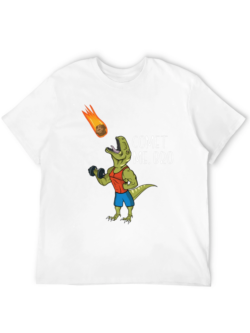 Comet Me Bro T-Shirt Dinosaur Gym Humor Tee