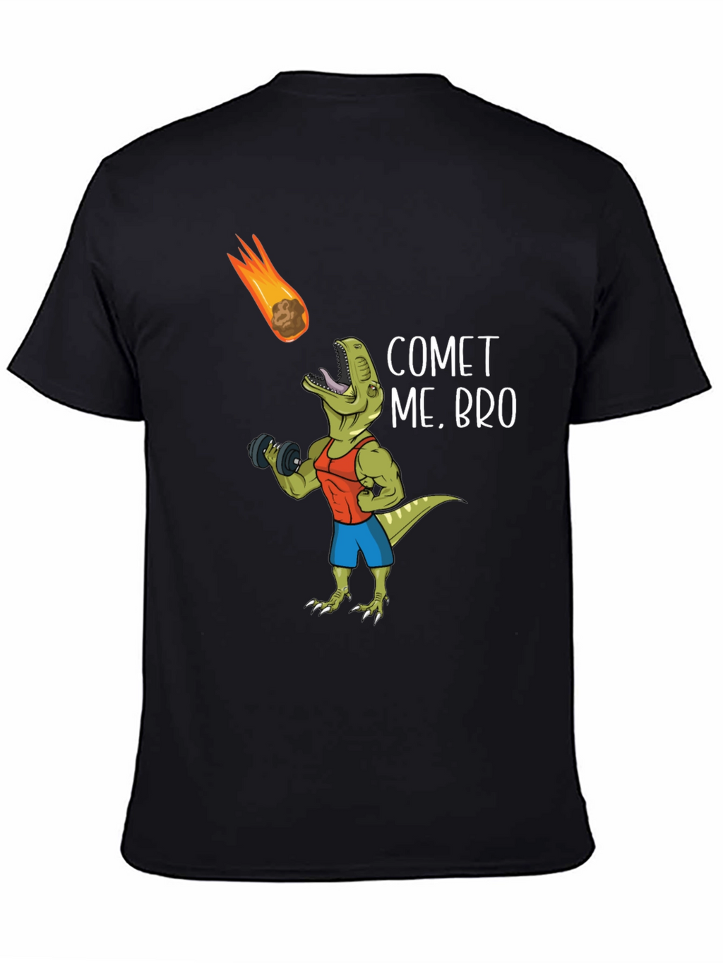Comet Me Bro T-Shirt Dinosaur Gym Humor Tee