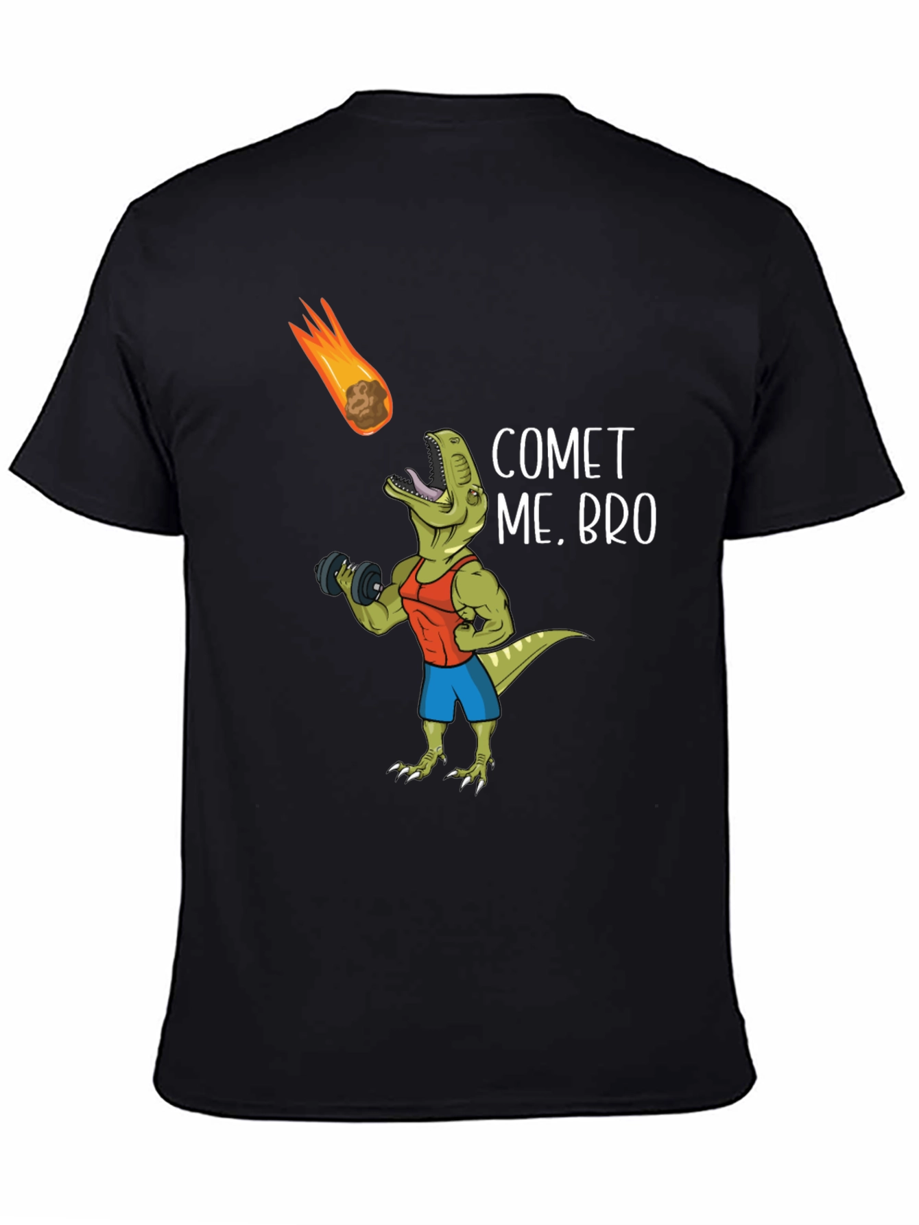 Comet Me Bro T-Shirt Dinosaur Gym Humor Tee