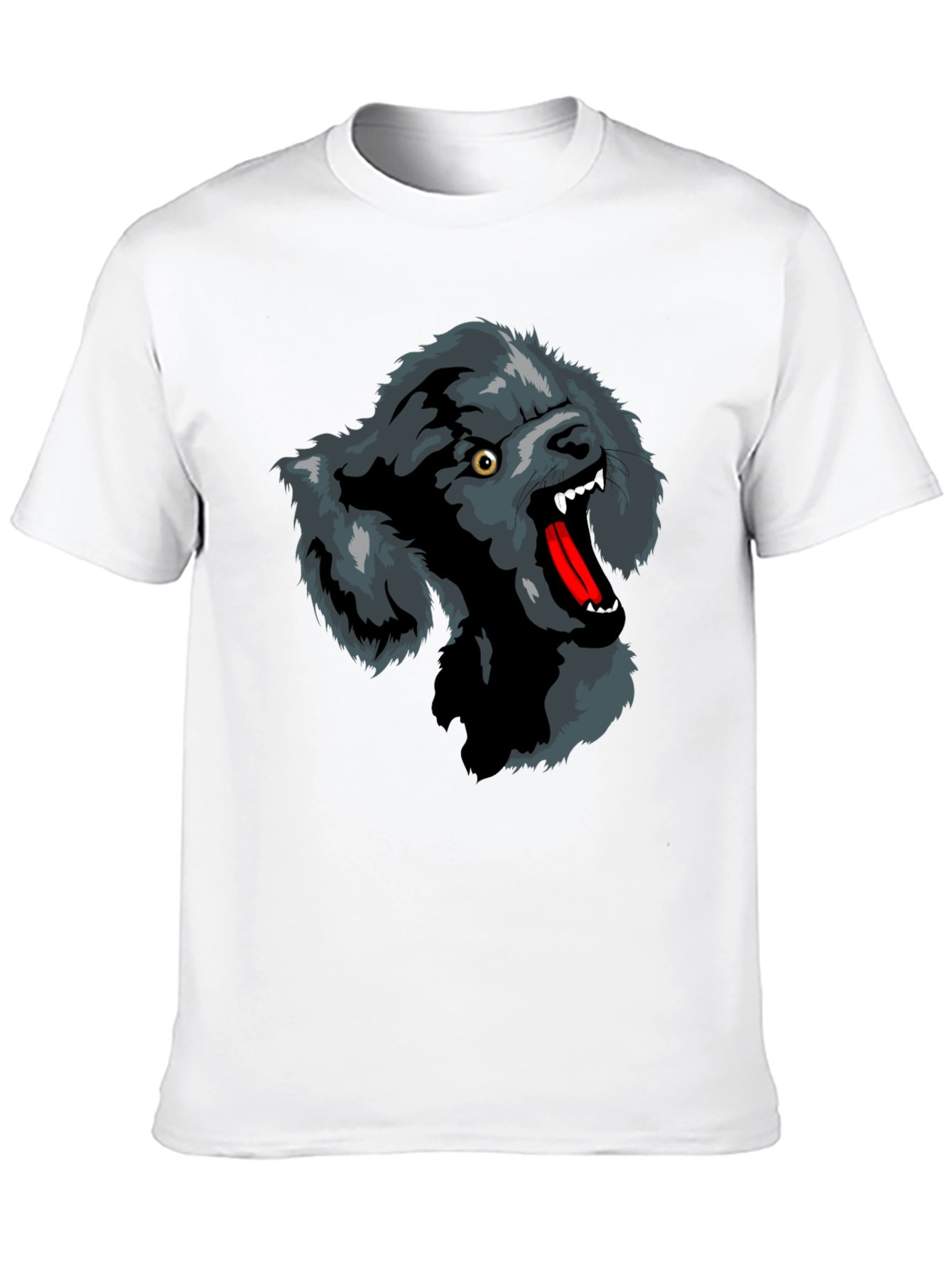 Wolf Graphic Print T-Shirt - Black