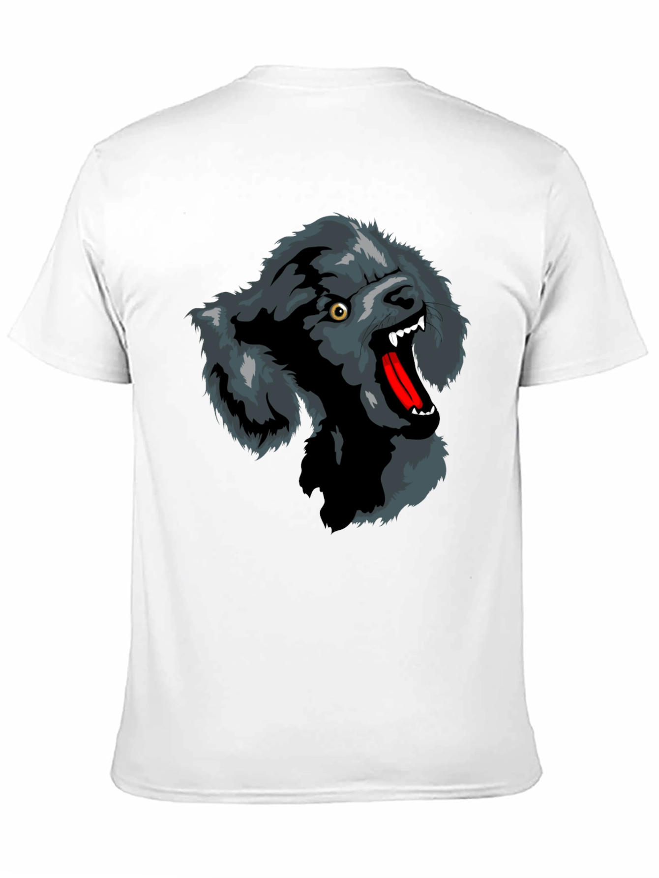 Wolf Graphic Print T-Shirt - Black