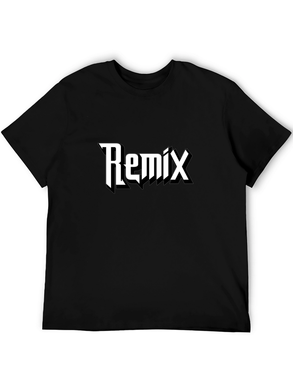 Remix Graphic Black T-Shirt - Casual Style