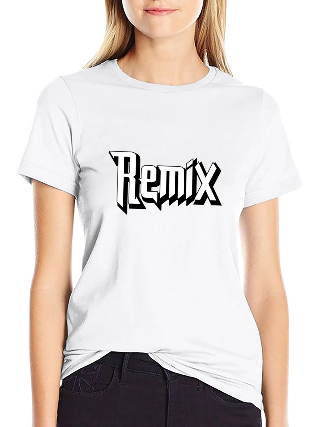 Remix Graphic Black T-Shirt - Casual Style