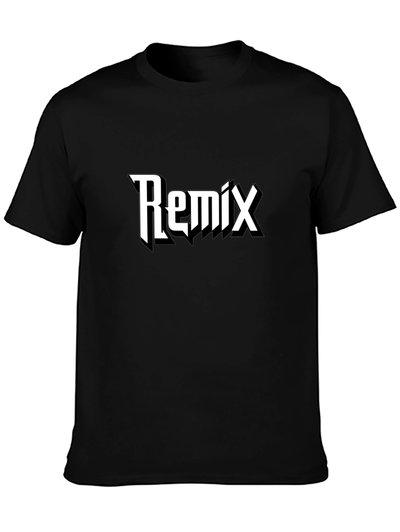 Remix Graphic Black T-Shirt - Casual Style