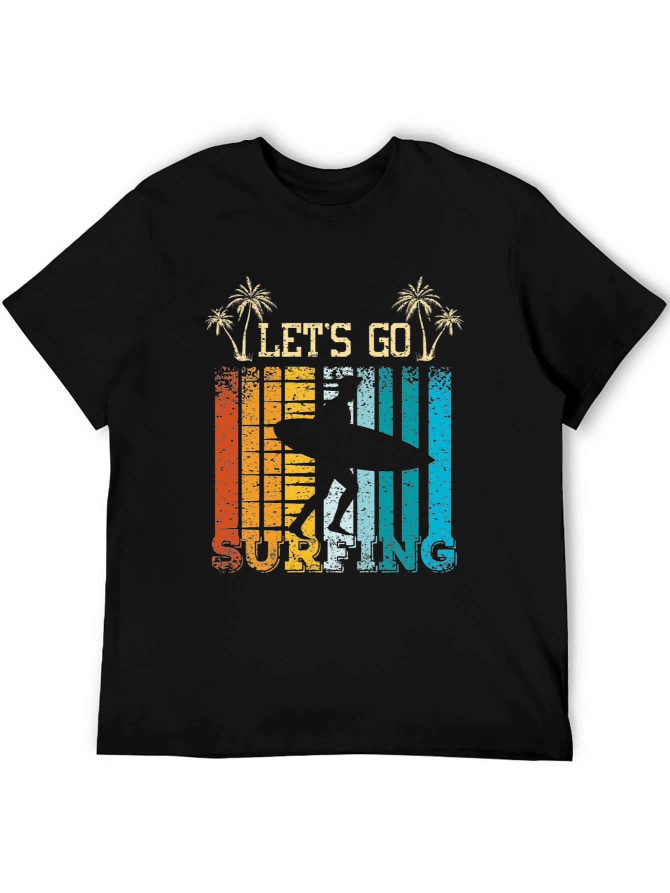 Lets Go Surfing T-Shirt - Vintage Style