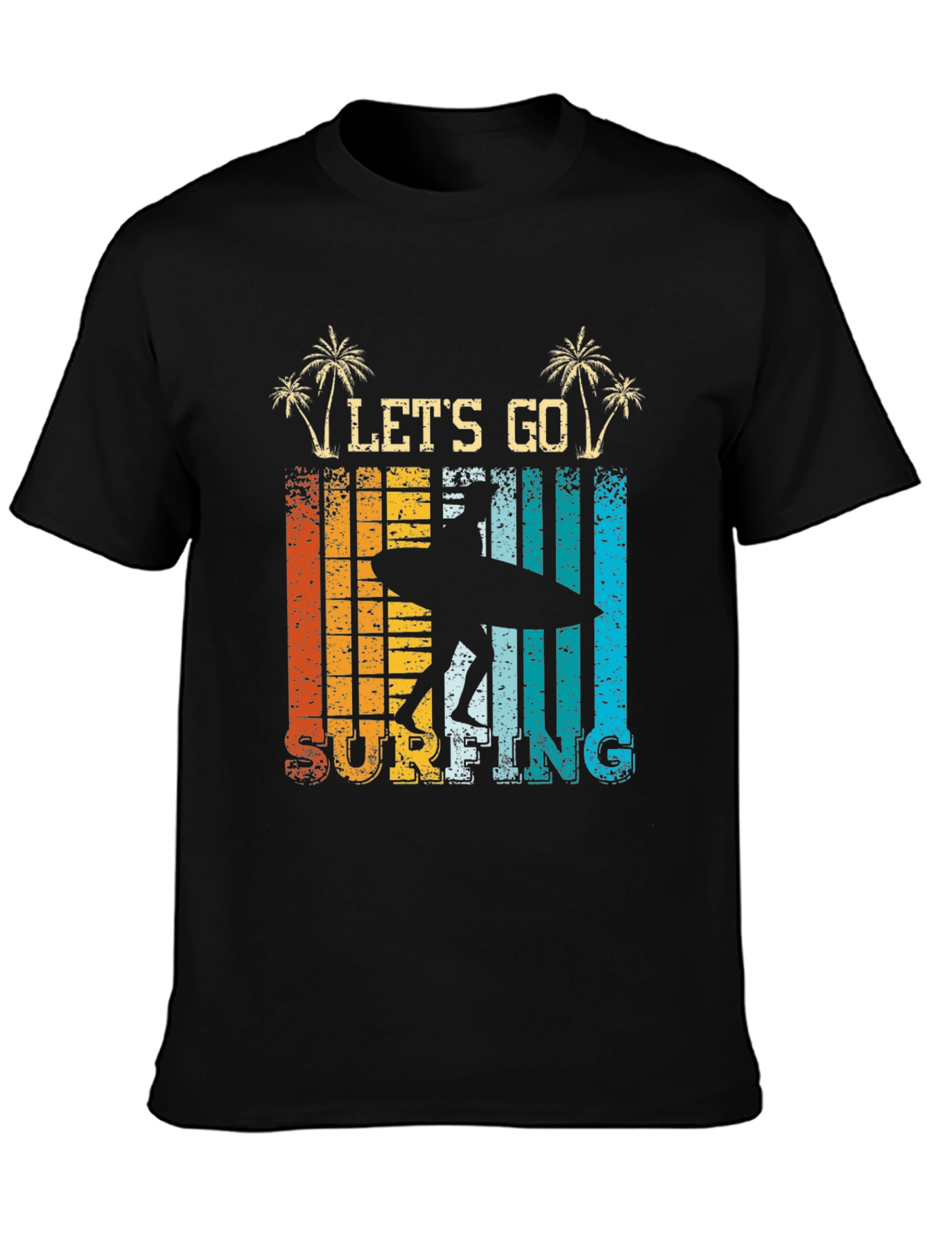 Lets Go Surfing T-Shirt - Vintage Style