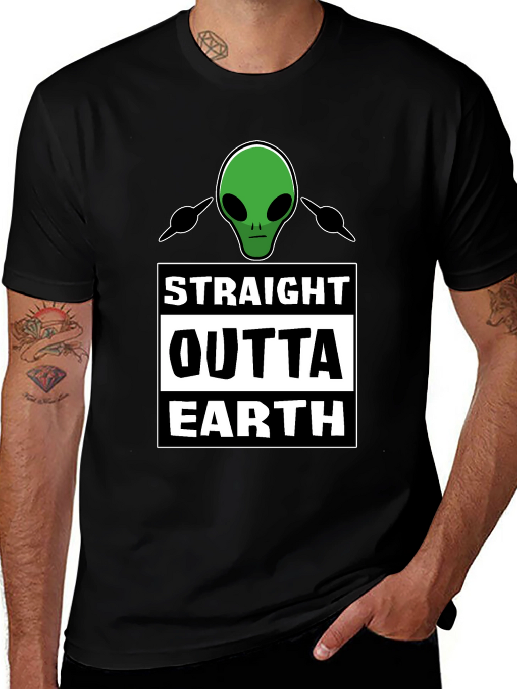 Straight Outta Earth Alien T-Shirt