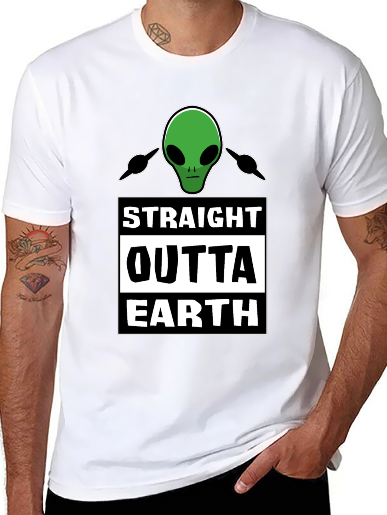 Straight Outta Earth Alien T-Shirt