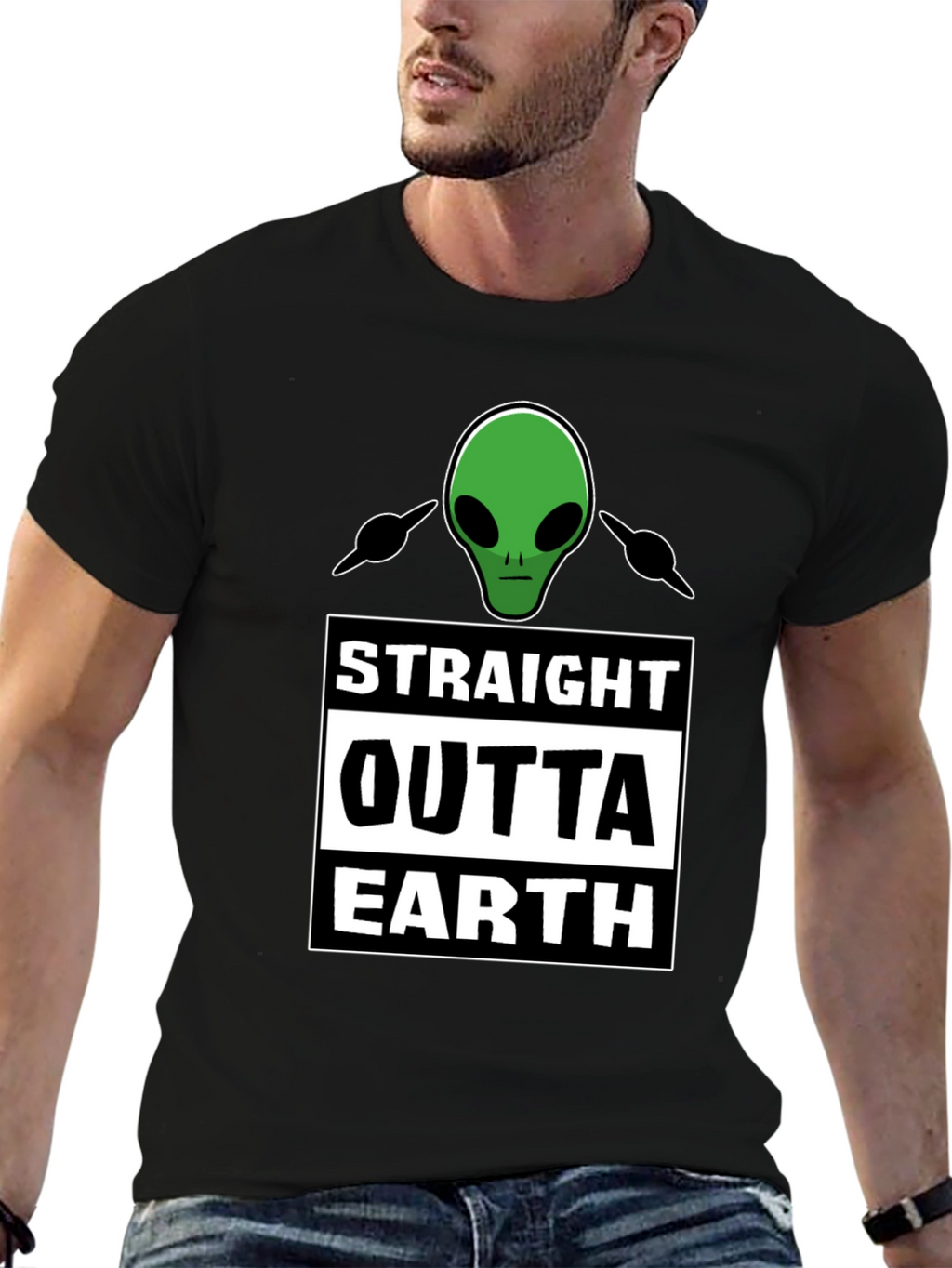 Straight Outta Earth Alien T-Shirt
