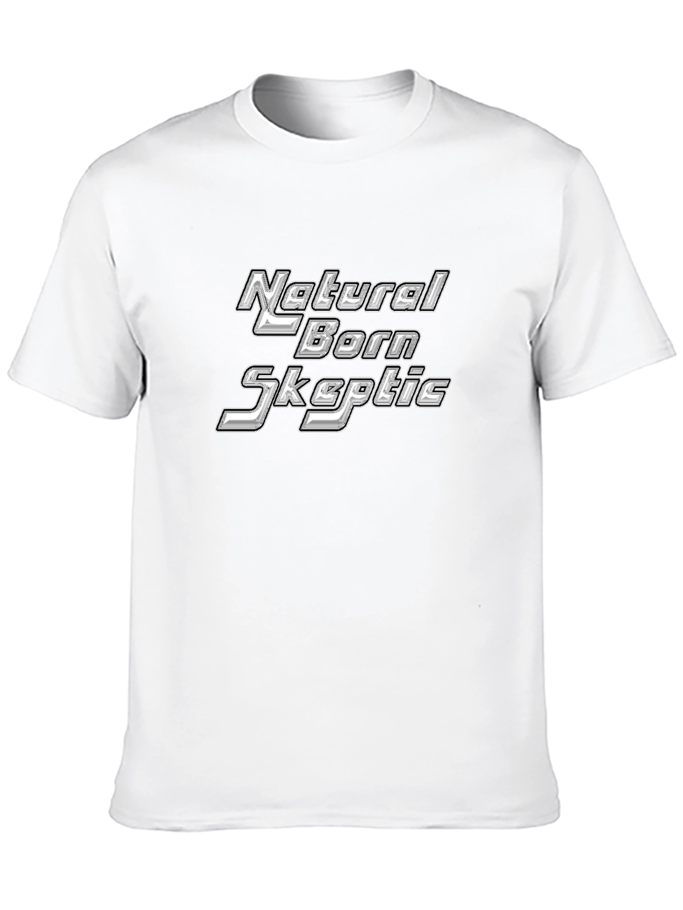 Natural Born Skeptic Black Graphic T-Shirt