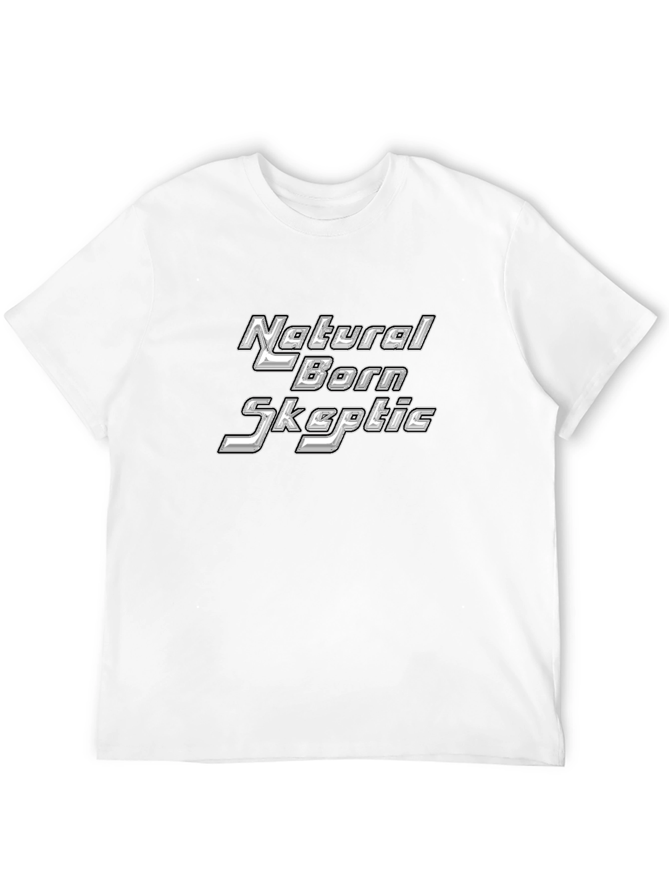 Natural Born Skeptic Black Graphic T-Shirt