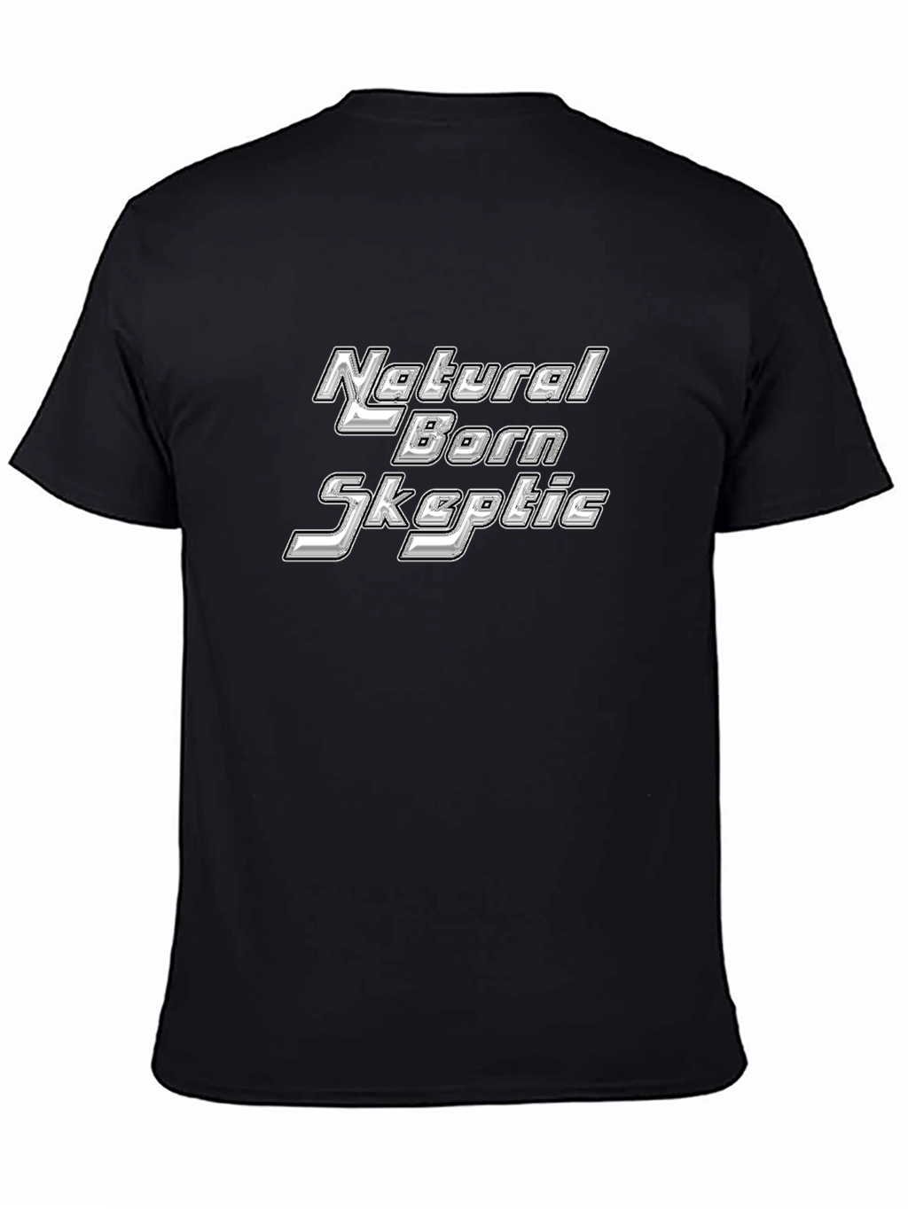 Natural Born Skeptic Black Graphic T-Shirt