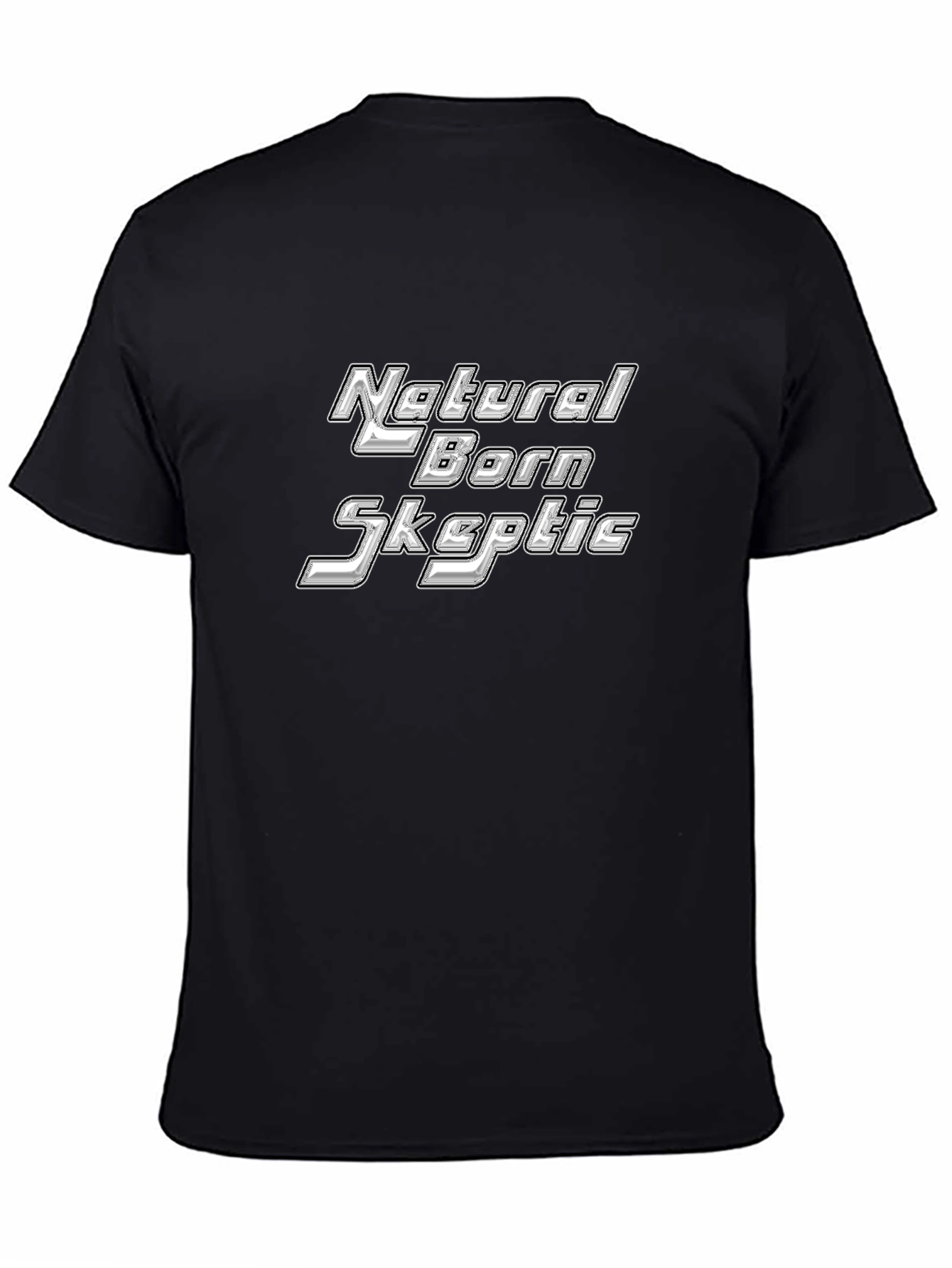 Natural Born Skeptic Black Graphic T-Shirt