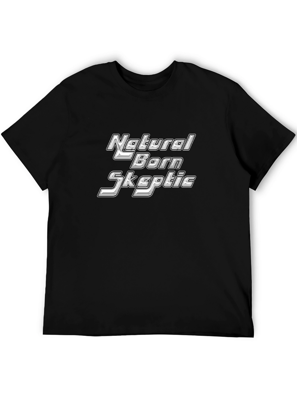 Natural Born Skeptic Black Graphic T-Shirt