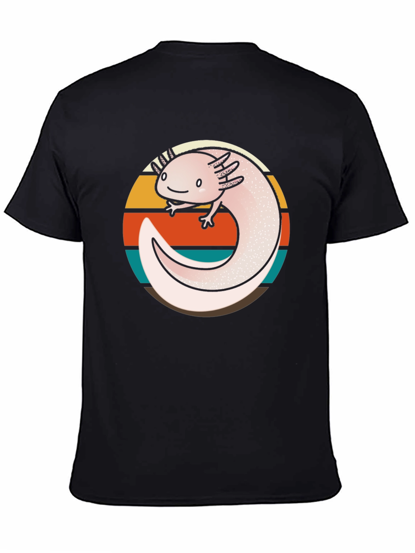 Axolotl Sunset Graphic Tee - Unisex Soft Cotton T-Shirt