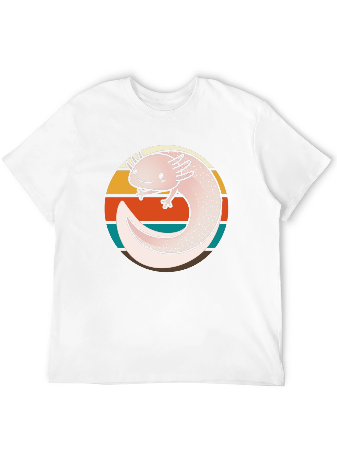 Axolotl Sunset Graphic Tee - Unisex Soft Cotton T-Shirt