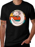 Axolotl Sunset Graphic Tee - Unisex Soft Cotton T-Shirt