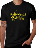 Anti-Social Butterfly Black Graphic Tee