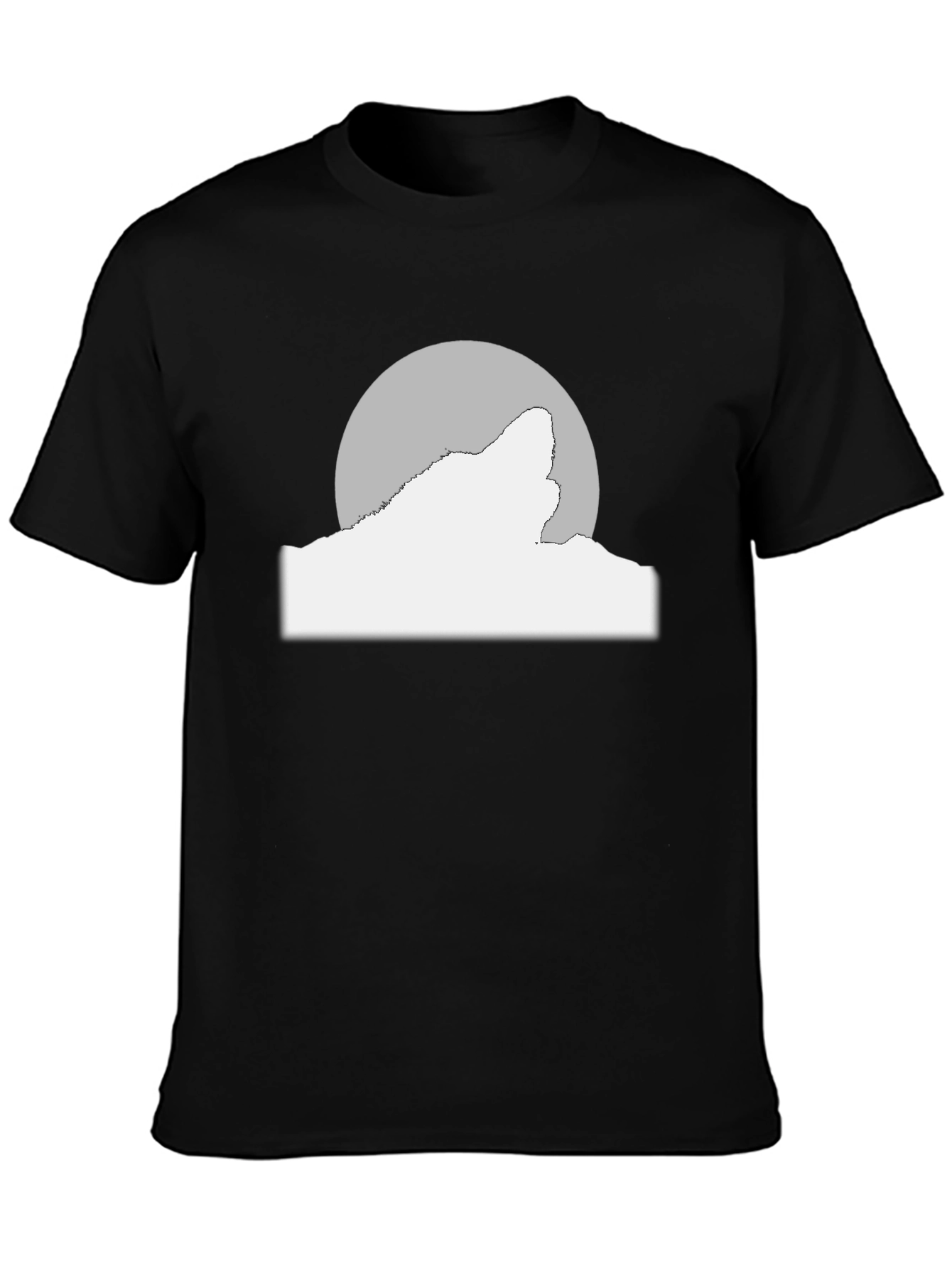 Wolf Moon Graphic Tee - Black Cotton Blend