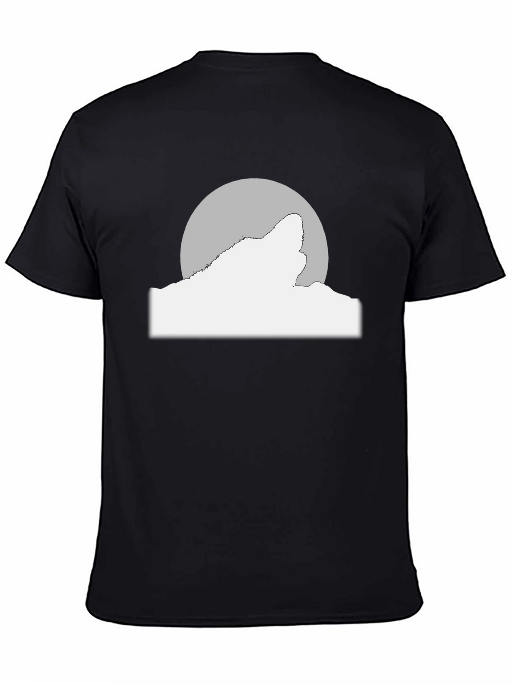 Wolf Moon Graphic Tee - Black Cotton Blend