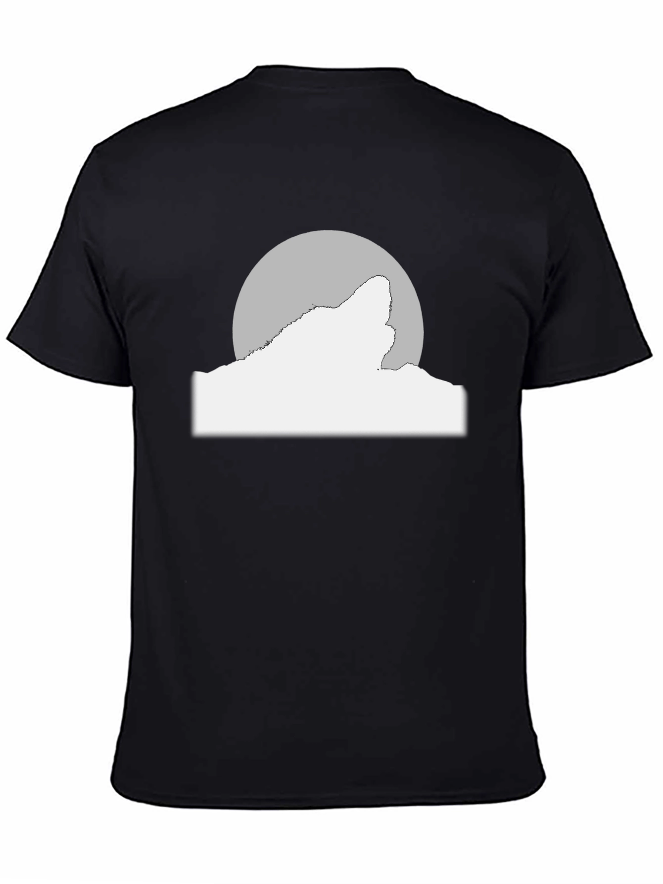 Wolf Moon Graphic Tee - Black Cotton Blend