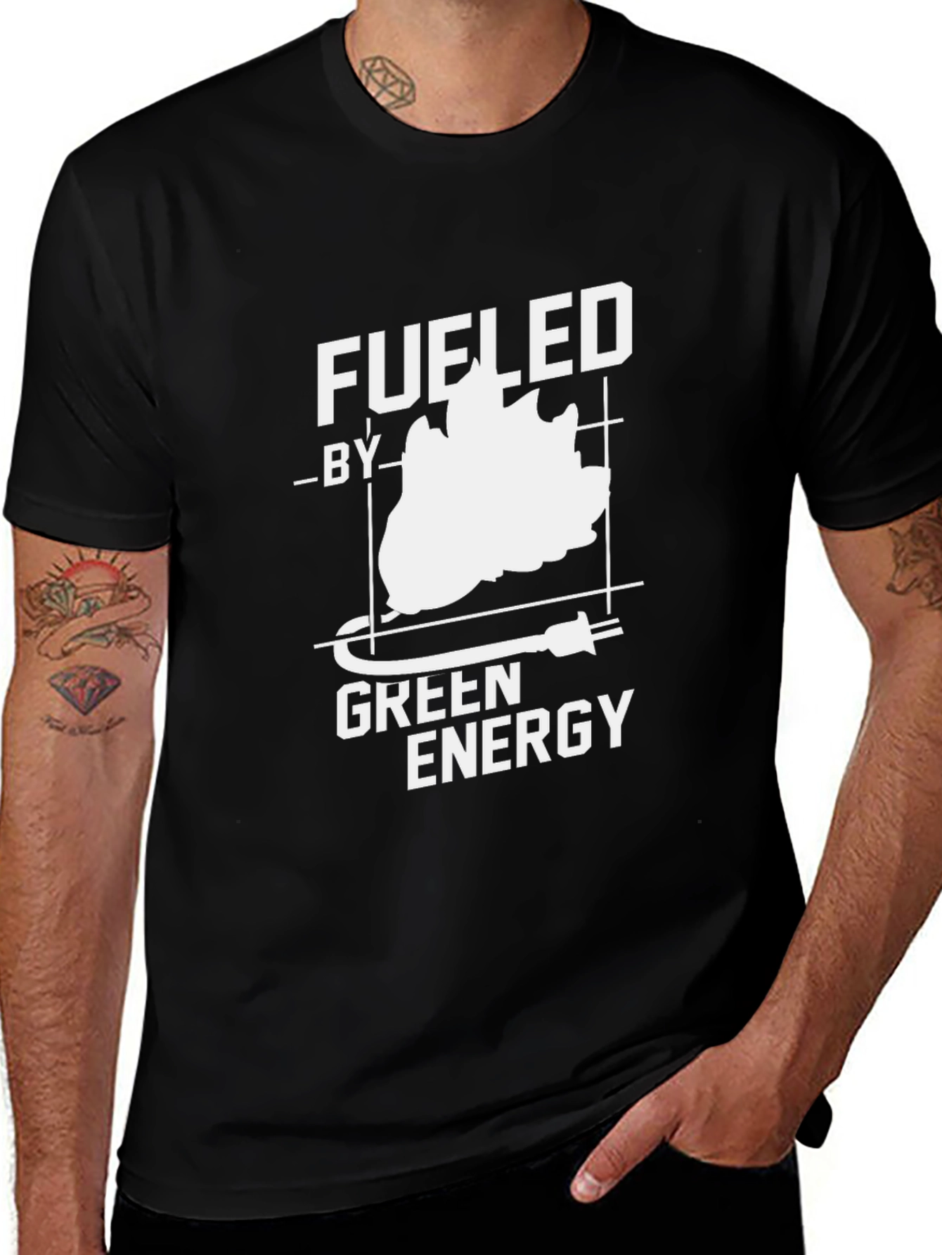 Fueled by Green Energy Black T-Shirt