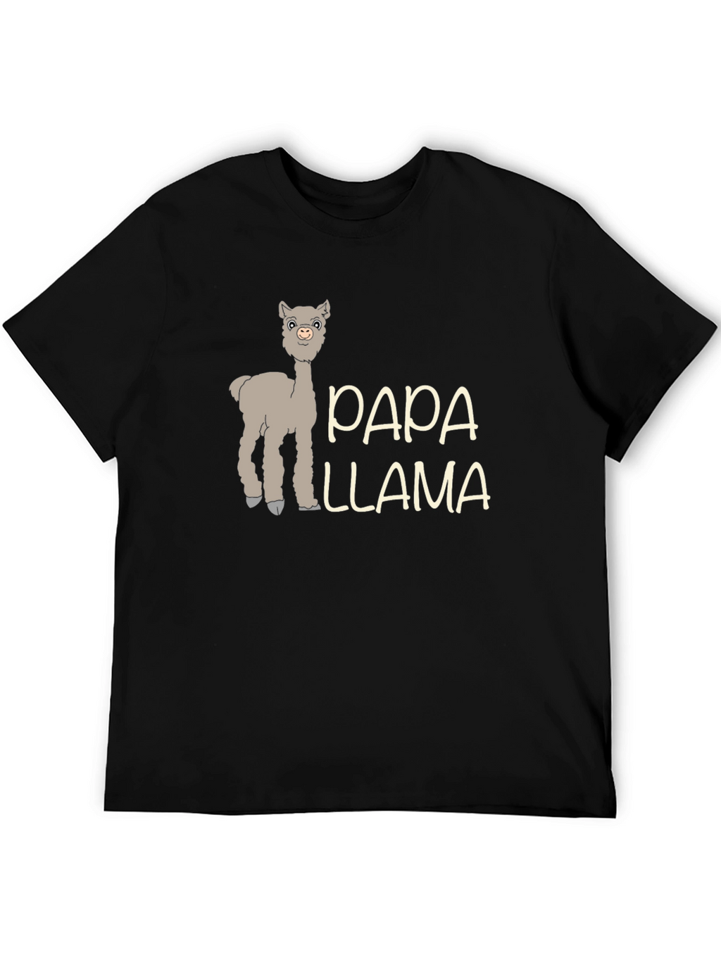 Papa Llama Graphic Tee - Mens Black T-Shirt