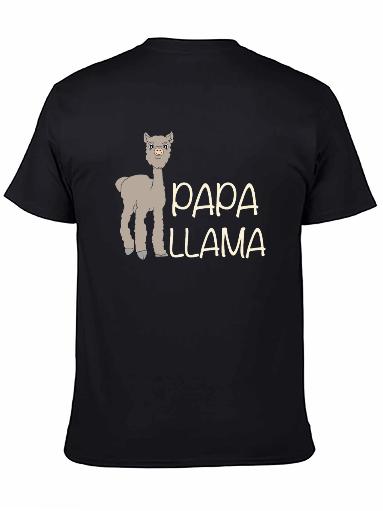 Papa Llama Graphic Tee - Mens Black T-Shirt