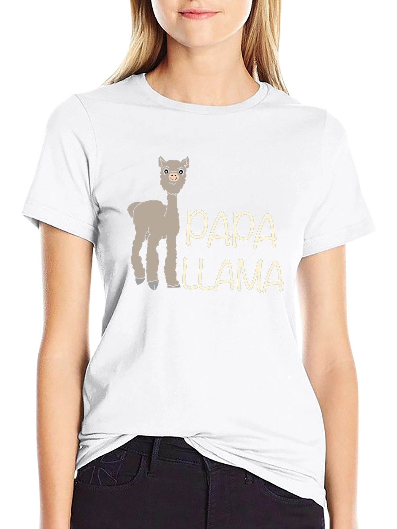 Papa Llama Graphic Tee - Mens Black T-Shirt