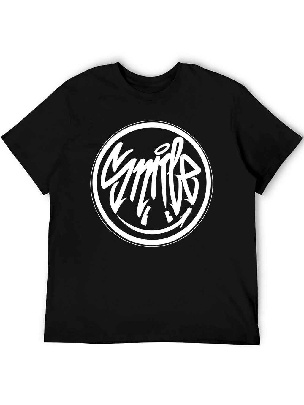 Smile Graphic Black T-Shirt - Trendy Casual Tee