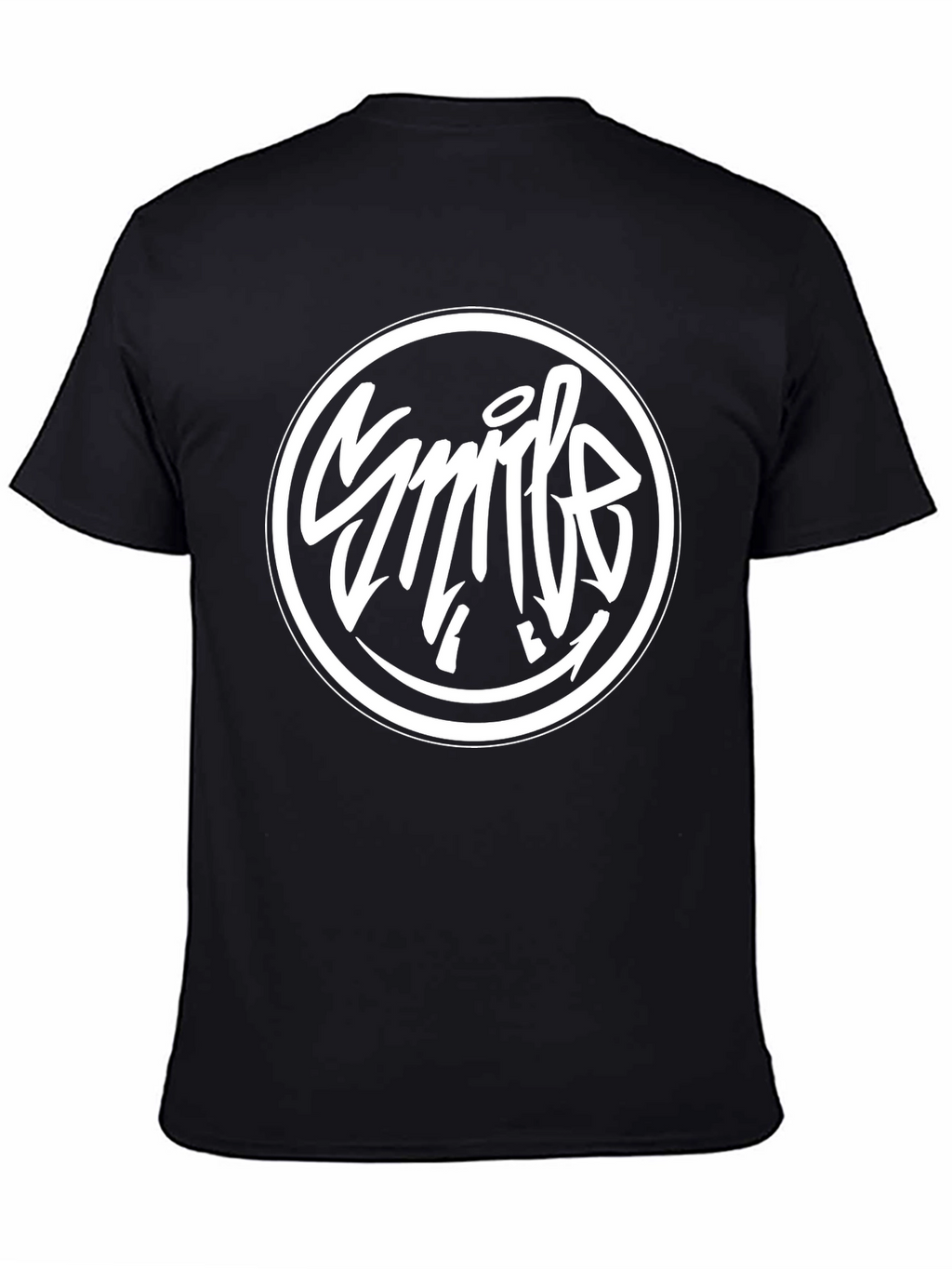 Smile Graphic Black T-Shirt - Trendy Casual Tee