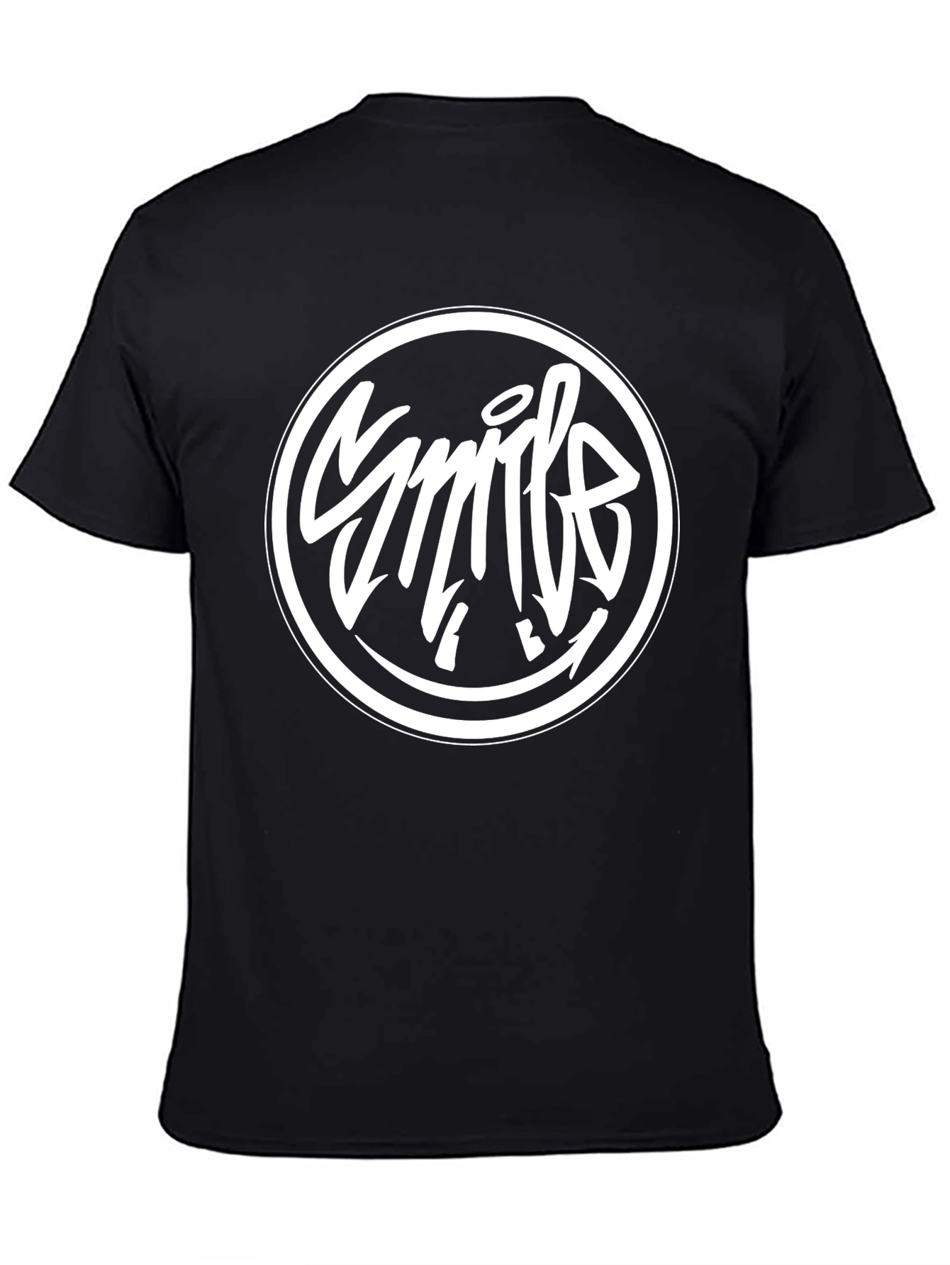Smile Graphic Black T-Shirt - Trendy Casual Tee