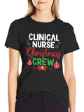 Clinical Nurse Christmas Crew Graphic Tee