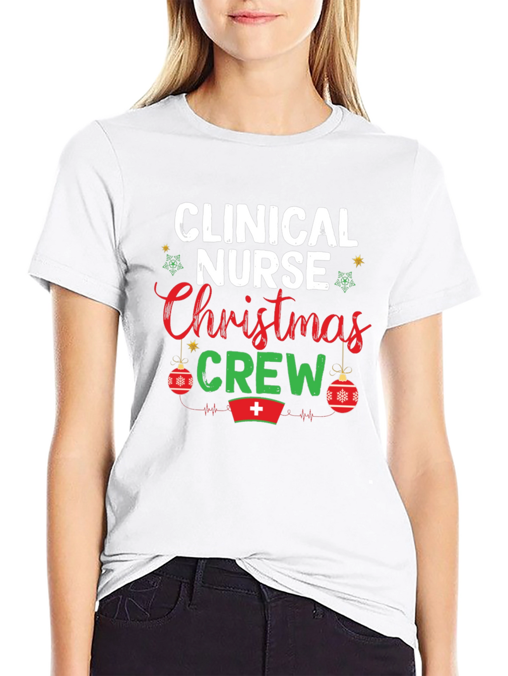 Clinical Nurse Christmas Crew Graphic Tee